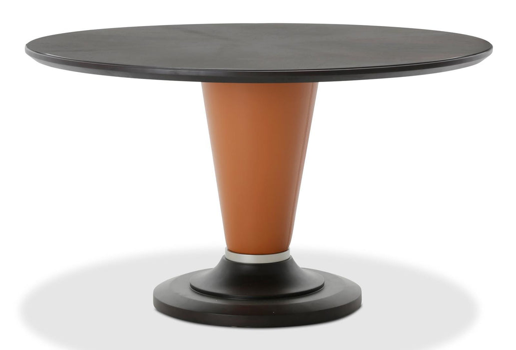 21 Cosmopolitan 54" Round Dining Table in Orange/Umber