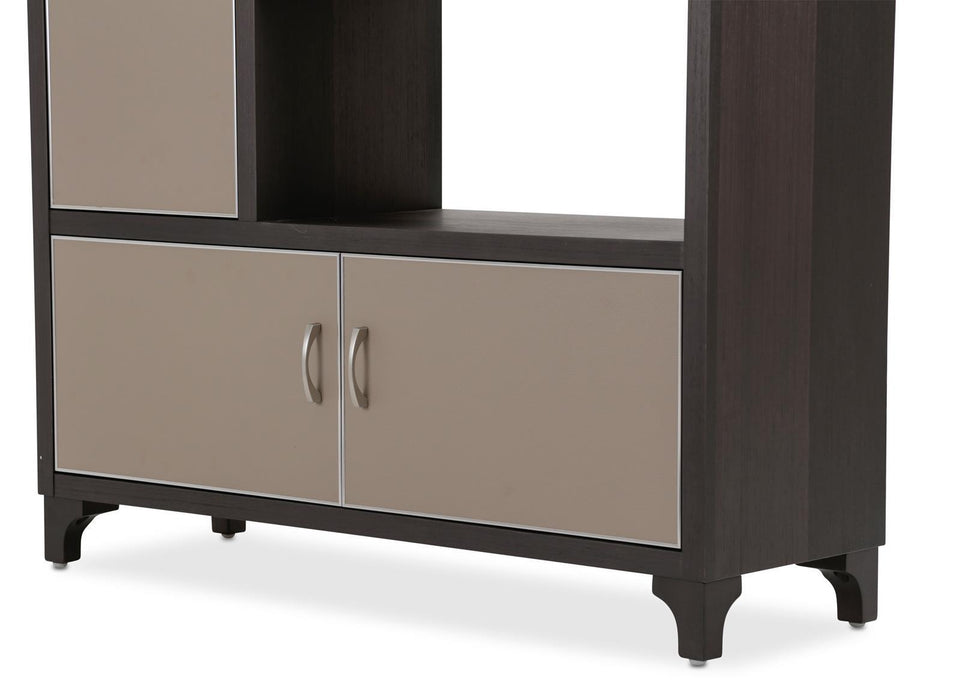 21 Cosmopolitan Left Bookcase in Taupe/Umber