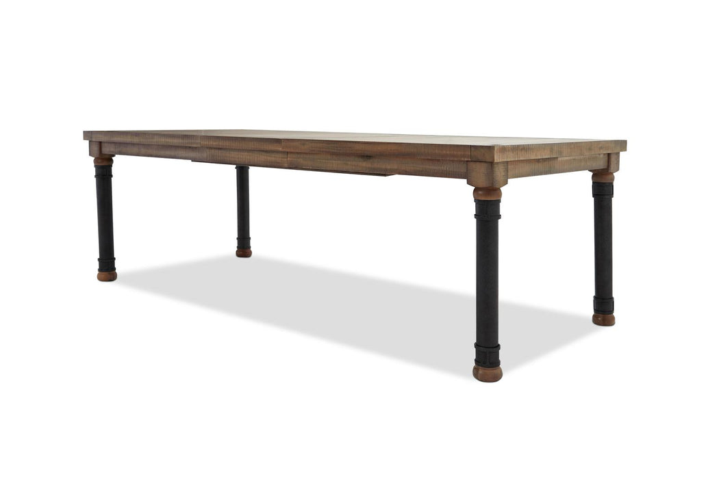 Crossings Rectangle Dining Table w/ Extension Leaf in Reclaimed Barn