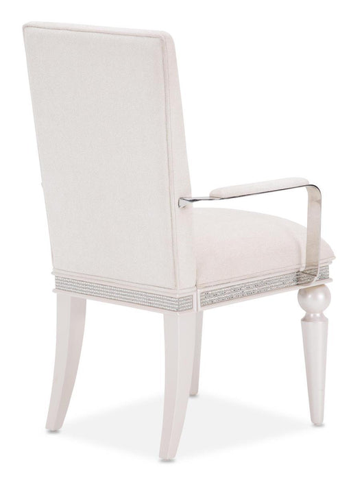 Glimmering Heights Upholstered Arm Chair in Ivory (Set of 2)