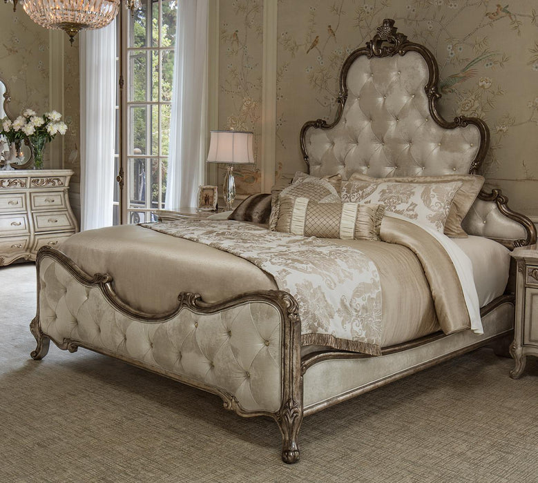 Platine de Royale Queen Panel Bed in Antique Platinum 09000QNPL3-101