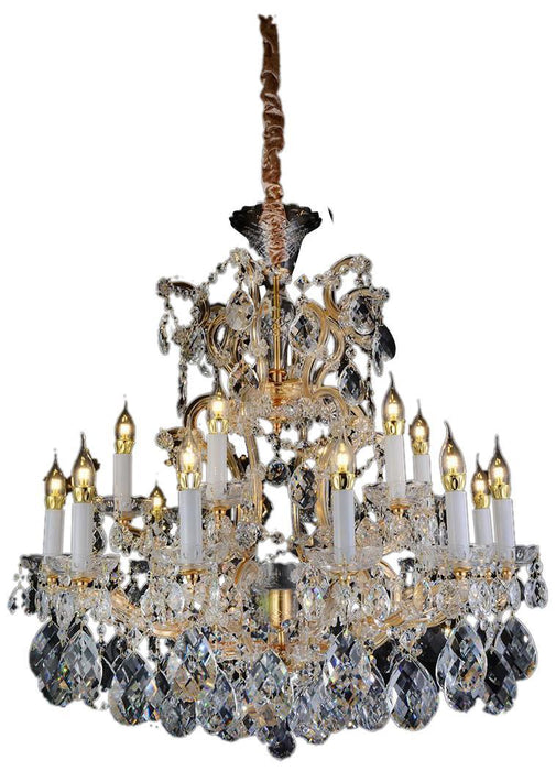 Lighting San Carlo 19 Light Chandelier in Clear and Gold image