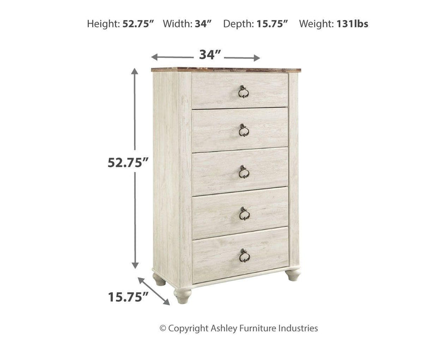 Willowton - Five Drawer Chest