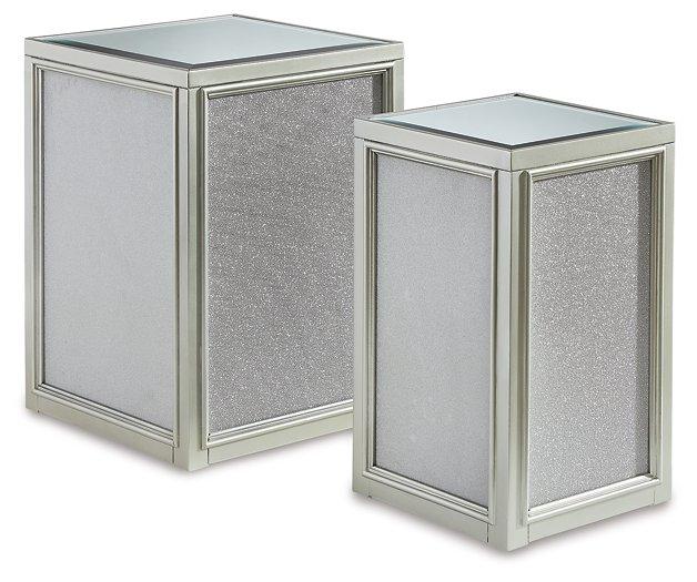 Traleena Silver Finish Nesting End Table (Set of 2)