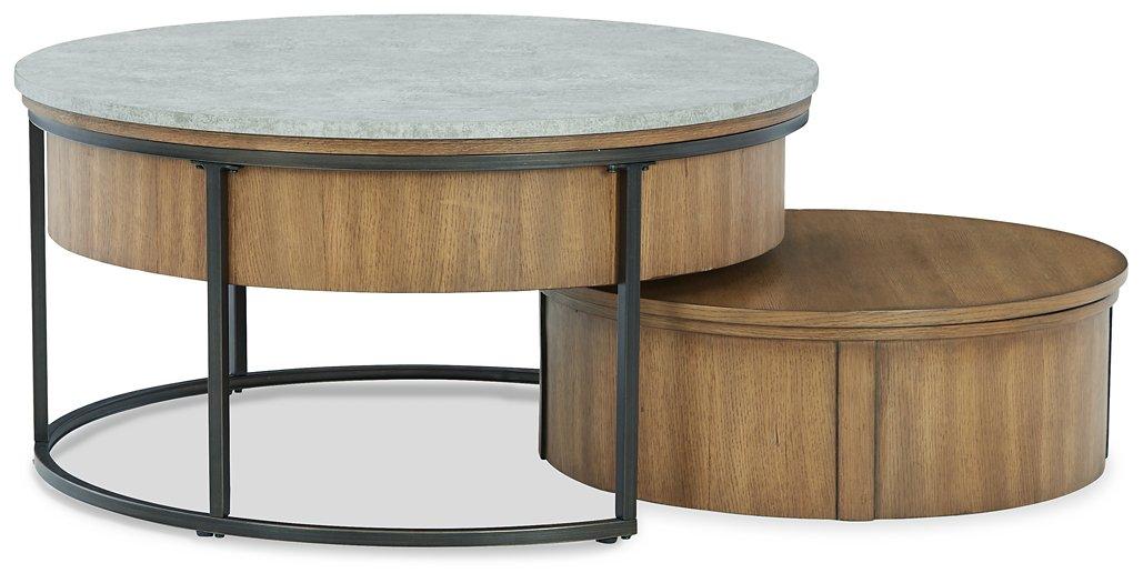 Fridley Gray/Brown/Black Nesting Coffee Table (Set of 2)