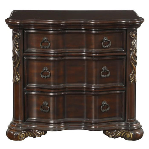 Homelegance Royal Highlands 3 Drawer Nightstand in Rich Cherry 1603-4 image