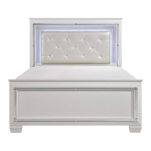 Homelegance Allura King Panel Bed in White image