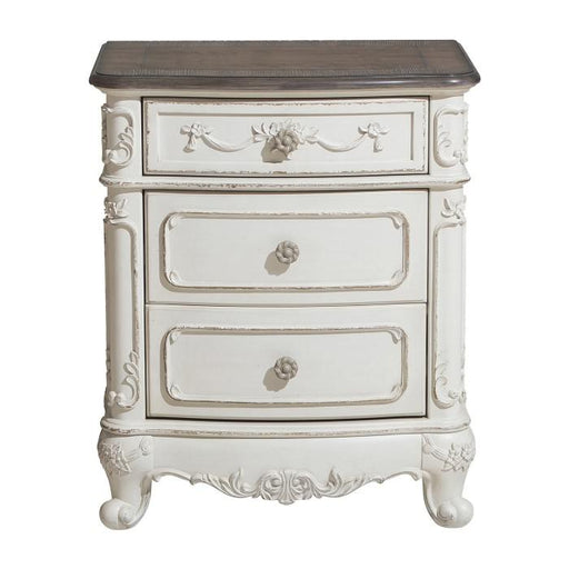 Homelegance Cinderella Night Stand in Antique White with Grey Rub-Through image