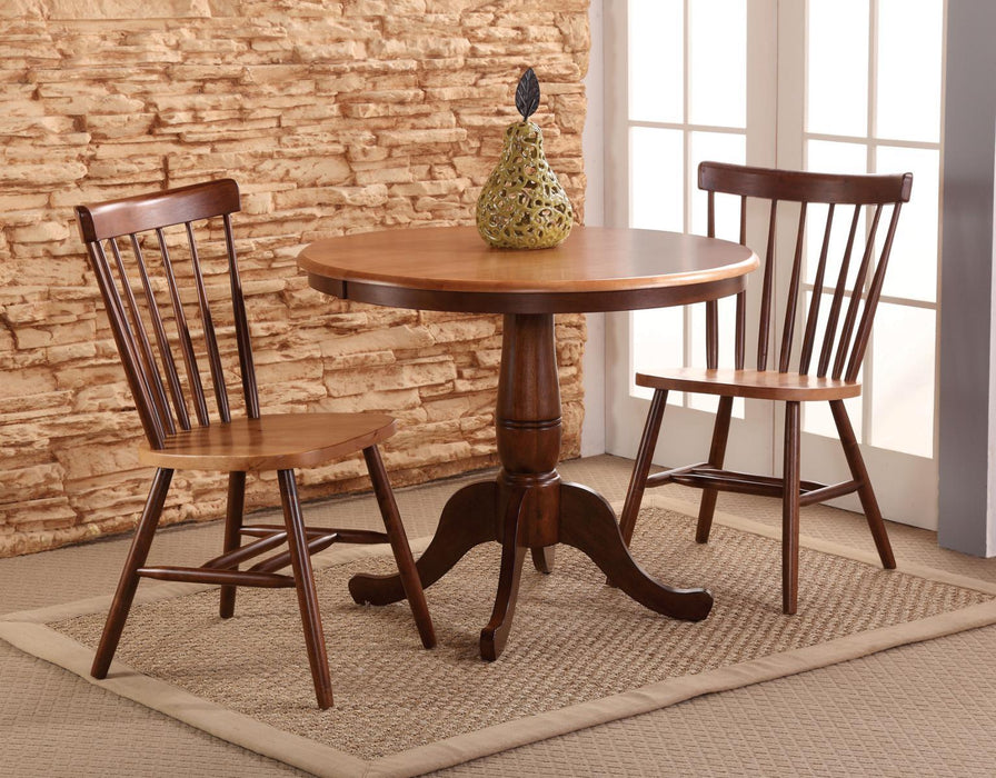 John Thomas Furniture Dining Essentials Copenhagen Side Chair (Set of 2) in Cinnamon/Espresso