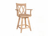 Stools 24'' XX Back Counter Swivel Stool w/ Arms image