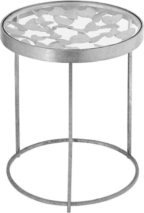 Butterfly Silver End Table
