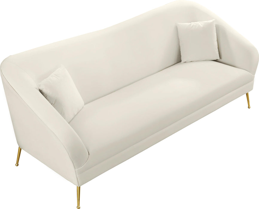 Hermosa Cream Velvet Sofa