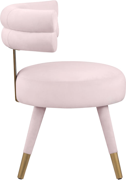 Fitzroy Pink Velvet Dining Chair