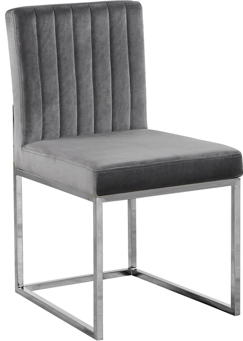Giselle Grey Velvet Dining Chair