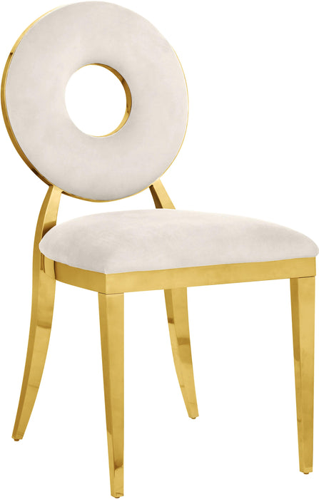 Carousel Cream Velvet Dining Chair