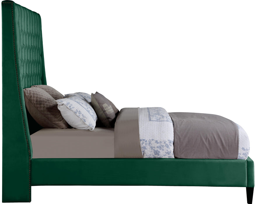 Fritz Green Velvet Full Bed