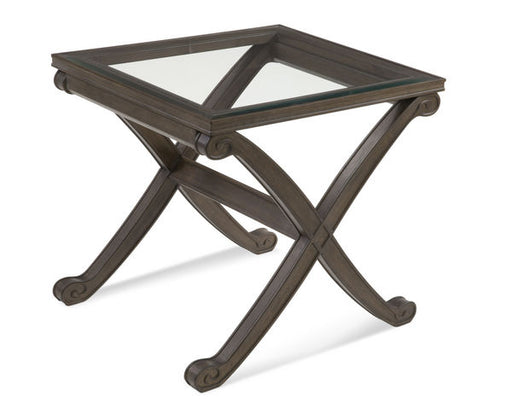 Bassett Mirror Company Belgian Luxe Wellington II Rect End Table in Weathered Gray image