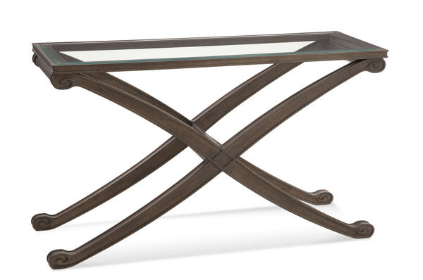 Bassett Mirror Company Belgian Luxe Wellington II Console Table in Weathered Gray image