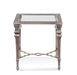 Bassett Mirror Company Hollywood Glam Sylvia Square End Table in Silver Leaf image