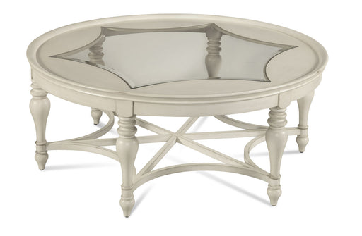 Bassett Mirror Company Pan Pacific Sanibel Round Cocktail Table in White image