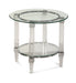 Bassett Mirror Company Thoroughly Modern Cristal Round End Table in Acrylic/Chrome image