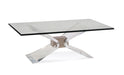 Bassett Mirror Company Hollywood Glam Silven Rectangular Cocktail Table in Acrylic/Brushed Nickel image