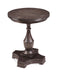 Bassett Mirror Company Belgian Luxe Hanover Round End Table in Dark Coffee Bean image