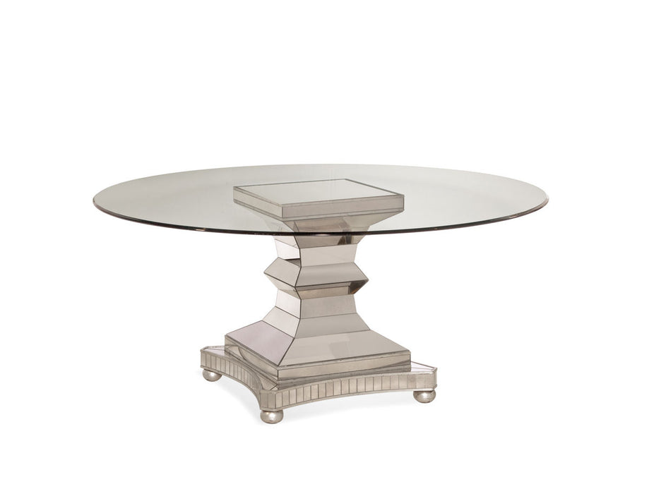 Bassett Mirror Company Hollywood Glam Moiselle Dining Table in Ant Mirror/Silverleaf image