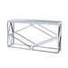 Bassett Mirror Gish Console Table in Chrome/White image