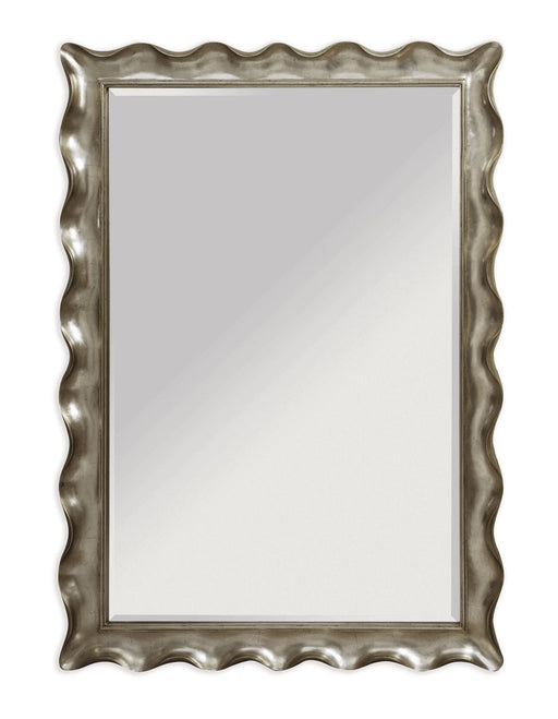 Bassett Mirror Company Hollywood Glam Pie Crust Leaner Mirror in Silver image