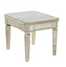 Bassett Mirror Company Hollywood Glam Borghese Rectangular End Table in Silver/Gold image