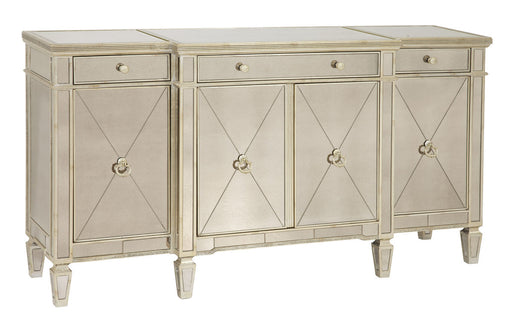 Bassett Mirror Company Hollywood Glam Borghese Breakfront Server in Ant Mirr/Silver Leaf image