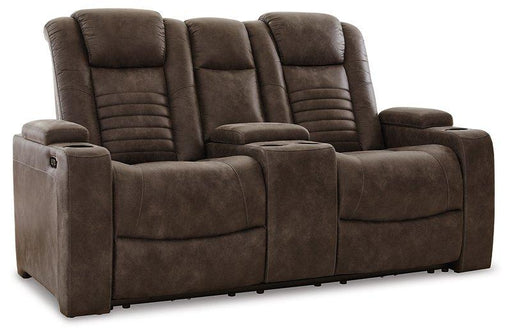 Soundcheck Earth Power Reclining Loveseat with Console image
