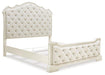 Arlendyne Antique White King Upholstered Bed image