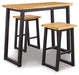 Town Wood Brown/Black Outdoor Counter Table Set (Set of 3) image