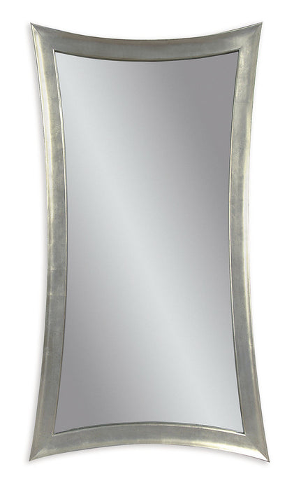 Bassett Mirror Company Thoroughly Modern Hour-Glass Shaped Leaner in Silver Leaf image