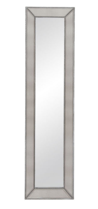Bassett Mirror Company Hollywood Glam Beaded Leaner Mirror in Silverleaf image
