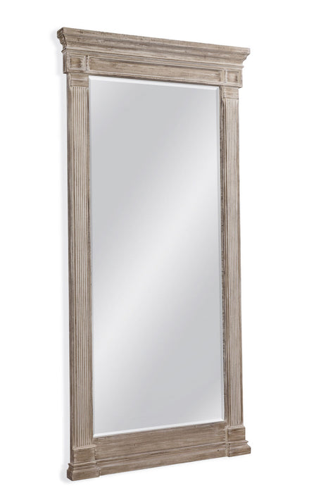 Bassett Mirror Company Belgian Luxe Ione Leaner Mirror in Distressed Grey image