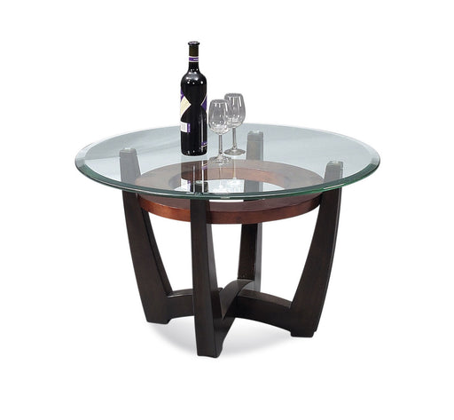 Bassett Mirror Company Thoroughly Modern Elation Round Cocktail Table in Copper & Espresso image