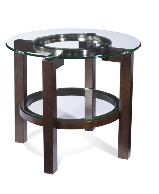 Bassett Mirror Company Thoroughly Modern Oslo Round End Table in Espresso image