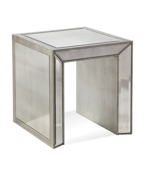 Bassett Mirror Company Hollywood Glam Murano Rectangular End Table in Antique Mirror image