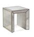 Bassett Mirror Company Hollywood Glam Murano Rectangular End Table in Antique Mirror image