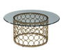 Bassett Mirror Company Thoroughly Modern Carnaby Round Cocktail Table in Lux Gold image